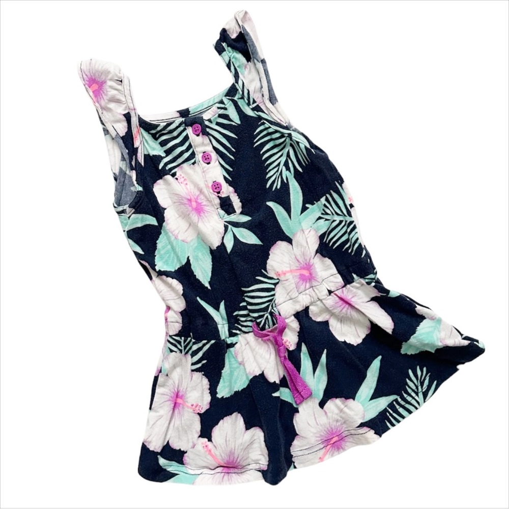 💚 Hawaiian Print Dress
